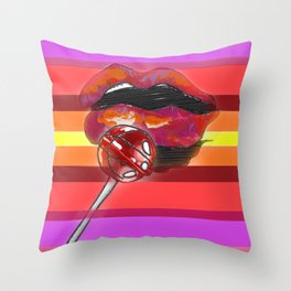 Sucking on lollipops is great  Throw Pillow
