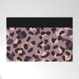 Black & Lavender Purple Leopard Welcome Mat