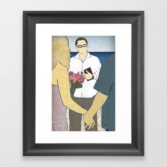 Beach wedding Framed Art Print
