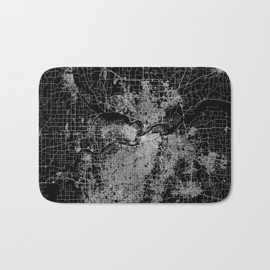 Kansas City map Bath Mat