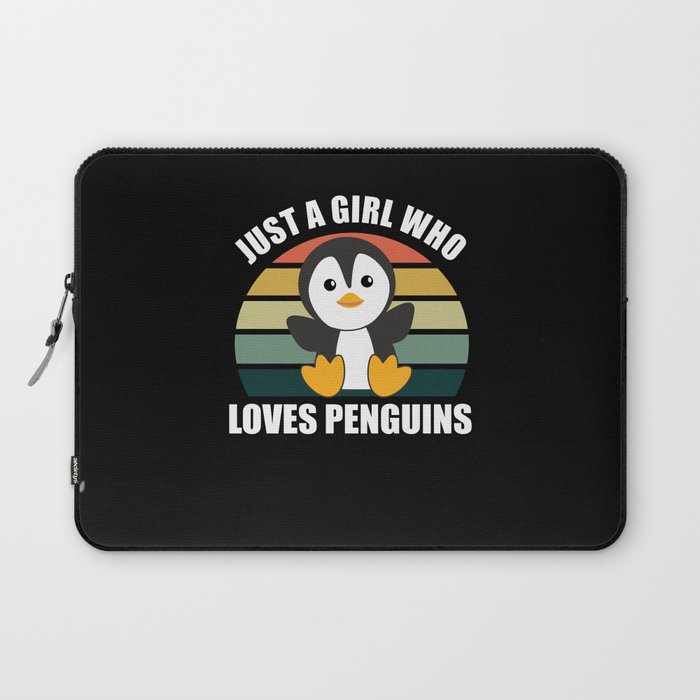 Just One Girl Who Loves Penguins - Cute Penguin Laptop Sleeve