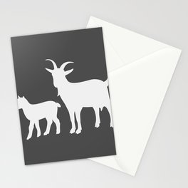 Goat Vector Silhouette Farm Animal Cub  Stationery Card
