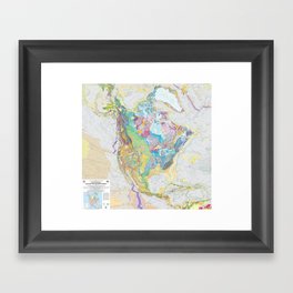 USGS Geological Map Of North America Gerahmter Kunstdruck