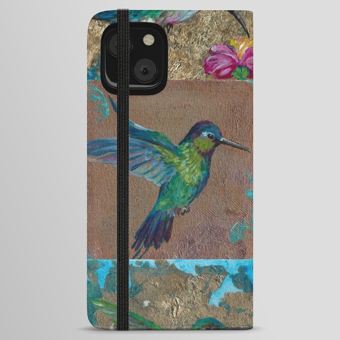Bouquet of Hummingbirds iPhone Wallet Case