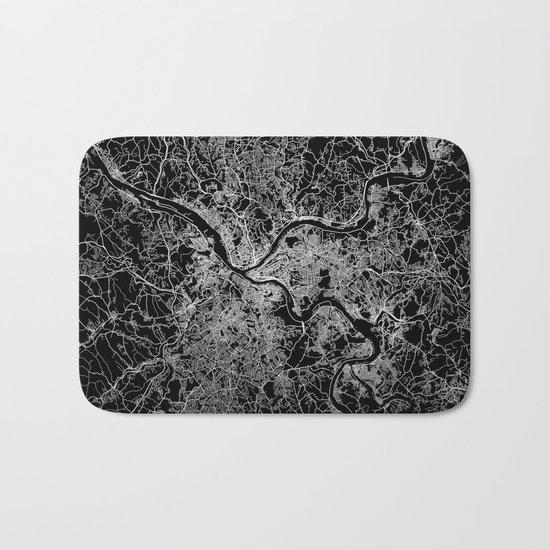 pittsburgh map Bath Mat