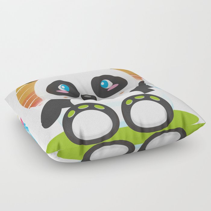 funny panda gift for a couple Floor Pillow