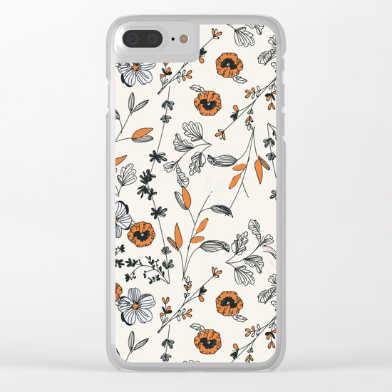 Floral pattern Flowers Clear iPhone Case