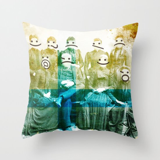 the semicolon sisters Throw Pillow