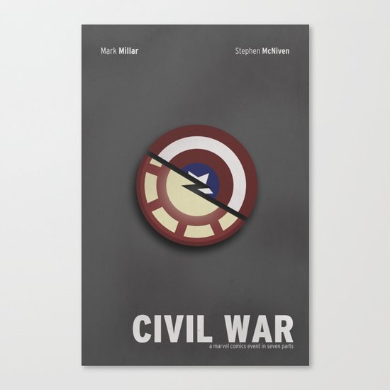 Minimalist Civil War Canvas Print
