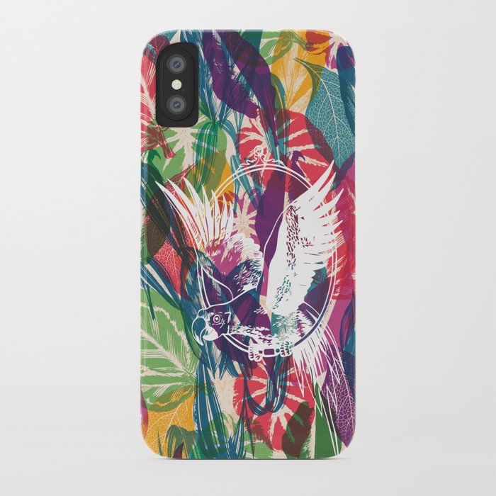 Vintage Jungle Parrots iPhone Case