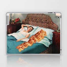 Relationship Goals Laptop & iPad Skin | Food, Funny, Bacon, Vintage, Retro, Bedroom, Curated, Collage, Bed, Breakfast 