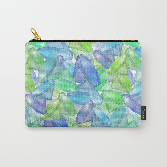 Placer precious stones, yellow , green , blue . Carry-All Pouch