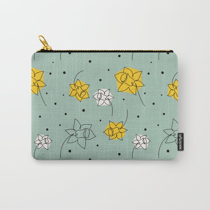 Narcissi in the Spring (Green) Carry-All Pouch