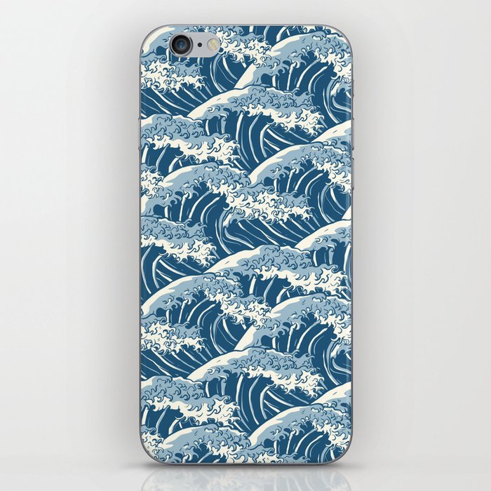 Sea Waves Pattern For Deco In The Apartment iPhone Skin