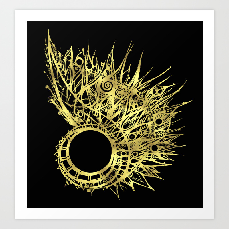 Golden Curl Shining Painting On Black Background Art Print By Annagoldstone Society6 Golden Curl Shining Painting On Black Background Art Print By Annagoldstone Society6