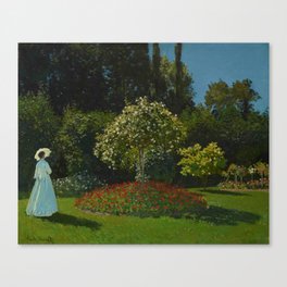 Lady in the Garden Canvas Print