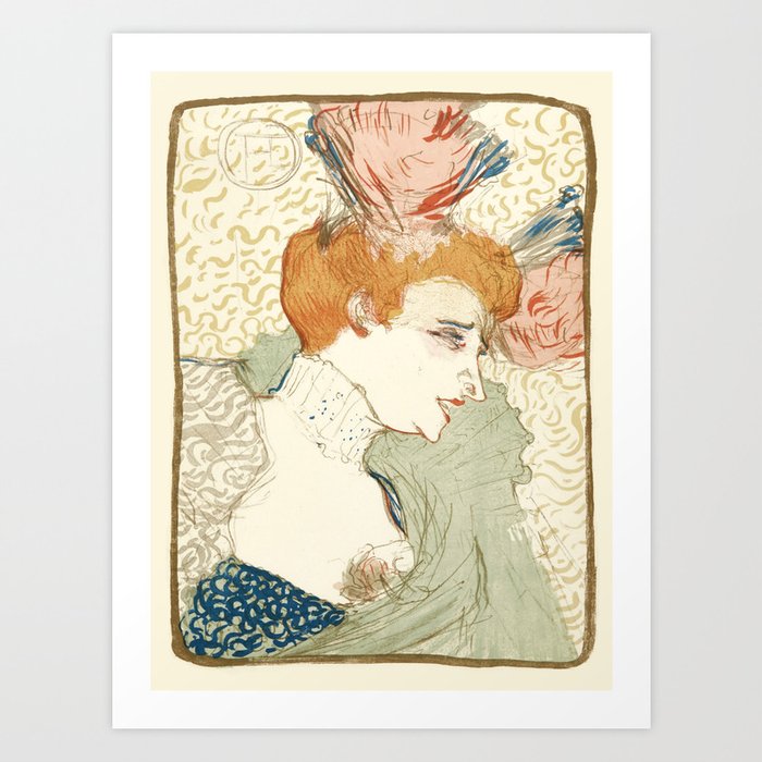Henri de Toulouse-Lautrec "Mademoiselle Marcelle Lender, en Buste" Art Print