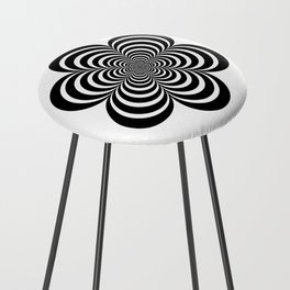 Flower optical illusion Counter Stool