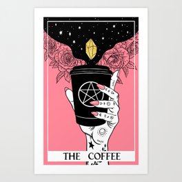 Tarot card. The Coffee pink Art Print