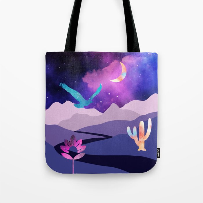 Purple Mountains Under A Purple Sky Tote Bag
