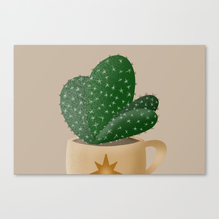 Xmas cactus Canvas Print