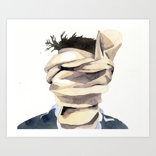 Scarf Face Art Print