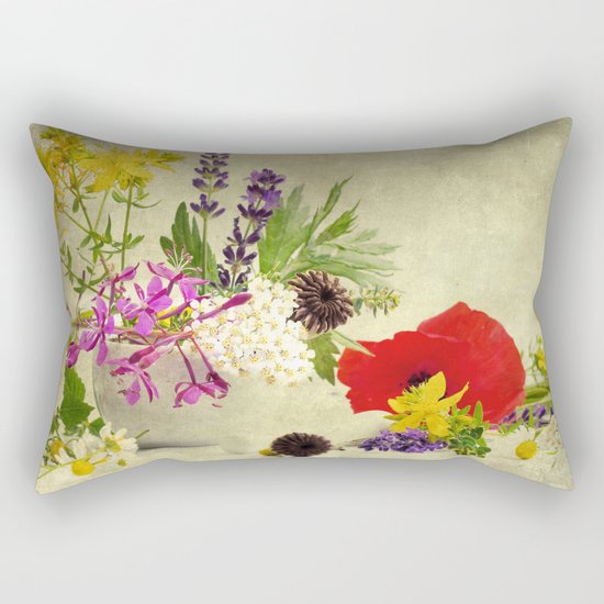 Garden weeds little helpers from nature Rectangular Pillow
