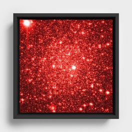 GalaXy : Red Glitter Sparkle Framed Canvas