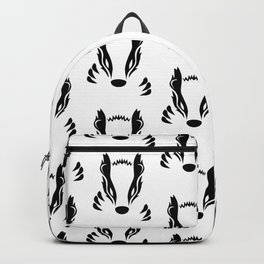Badger Backpack | Omnivore, Vicious, Blackandwhite, Fighter, Smallanimal, White, Badgerlogo, Round, Mascot, Black 