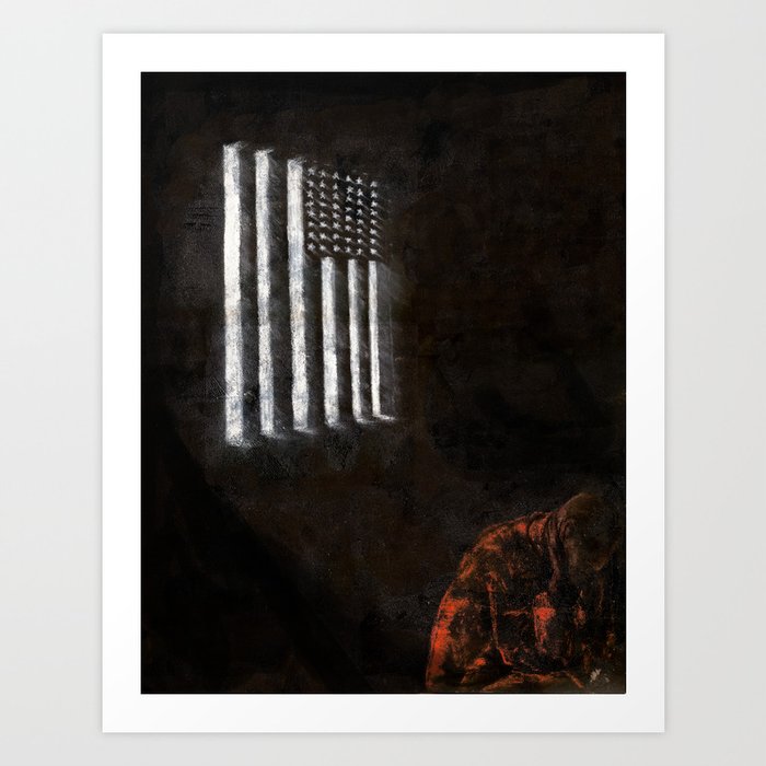 Guantanamo Art Print | Mixed-media, Illustration, Political