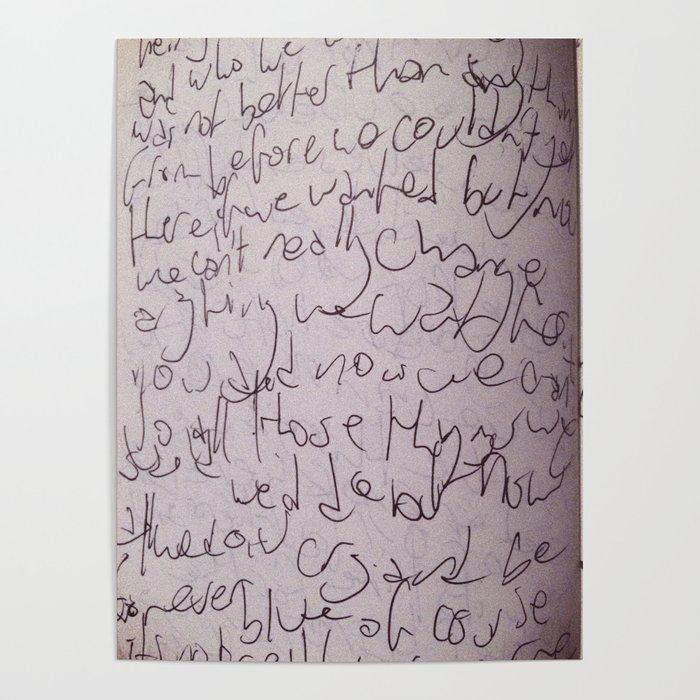 Scrawled notes picture Poster by Kio Kio | Society6
