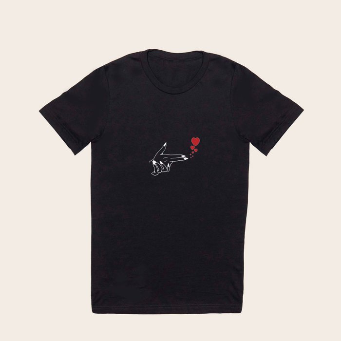 Hand Gun Korean Finger Heart Kpop T Shirt Feminist Shirt Girl