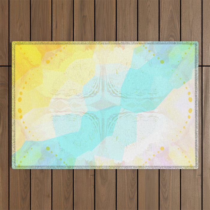 Floral Watercolor Daydream Outdoor Rug