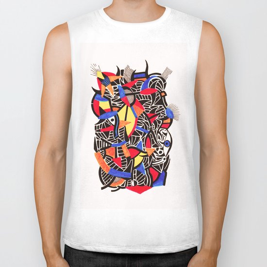 - romantic gate - Biker Tank