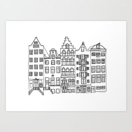 Amsterdam canal houses Art Print