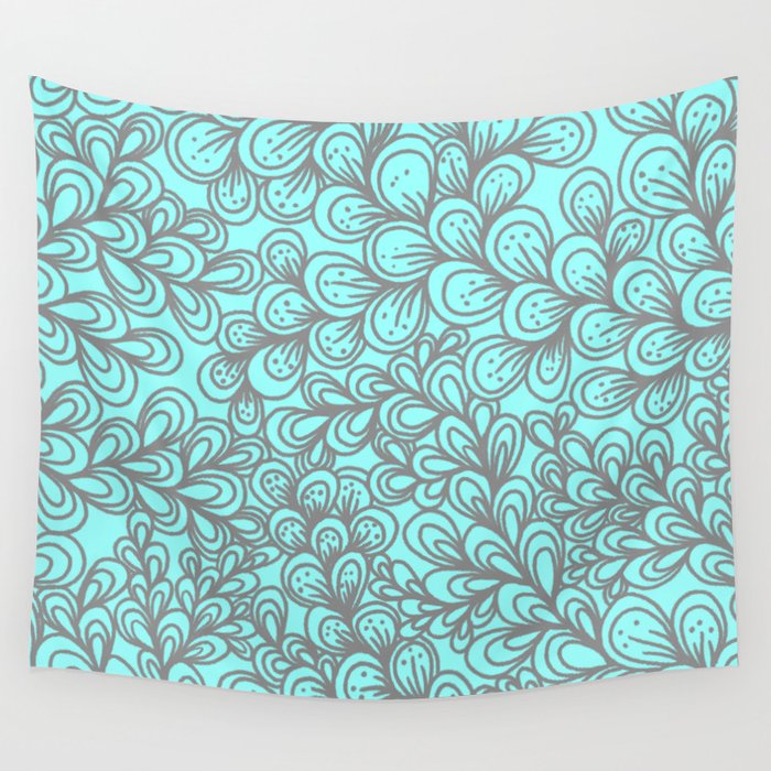 Zentangled ivy Wall Tapestry