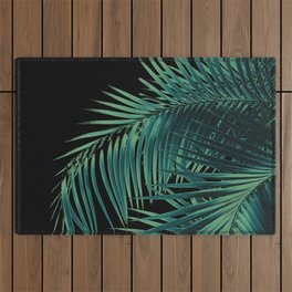 Palm Leaves Green Vibes #5 #tropical #decor #art #society6 Outdoor Rug