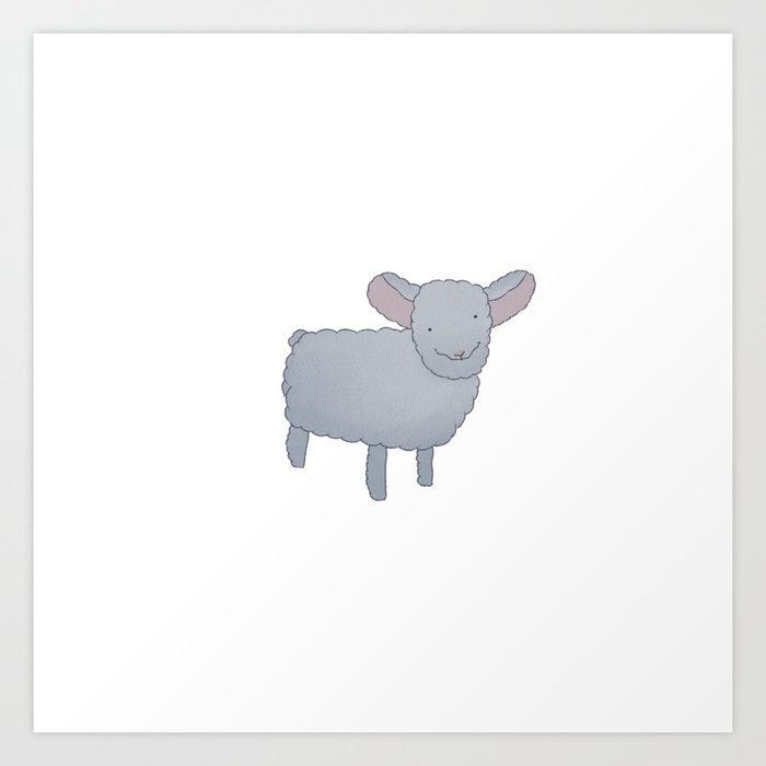 Fluffy Sheepy Lamb Pal Art Print