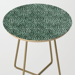 Green Metallic Leopard Pattern Side Table