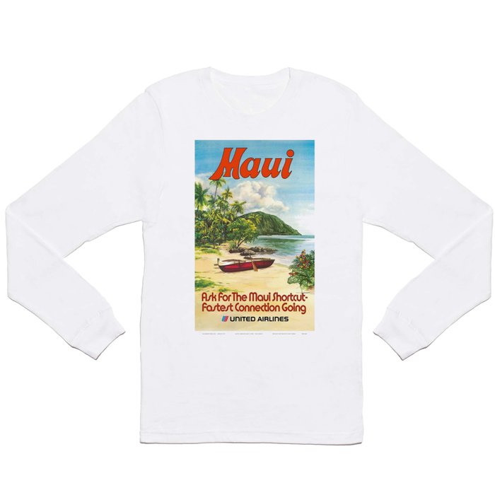 Vintage poster - Maui Long Sleeve T Shirt