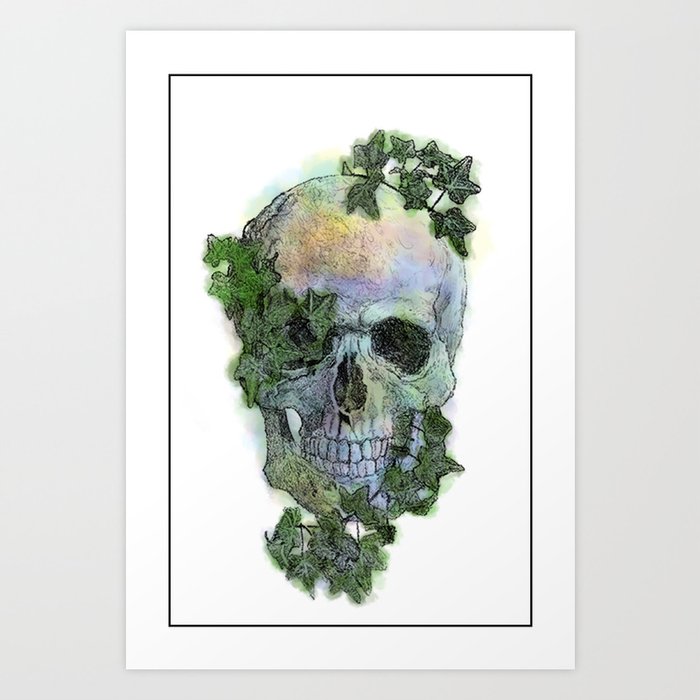 Skull Vines Art Print