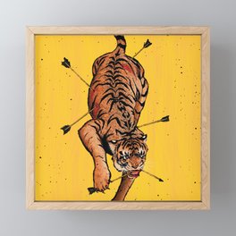 Tiger with Arrows Framed Mini Art Print