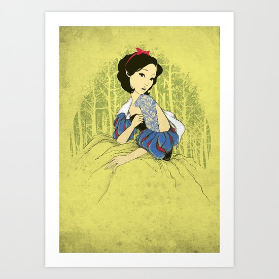 Her Hidden Tattoos Art Print