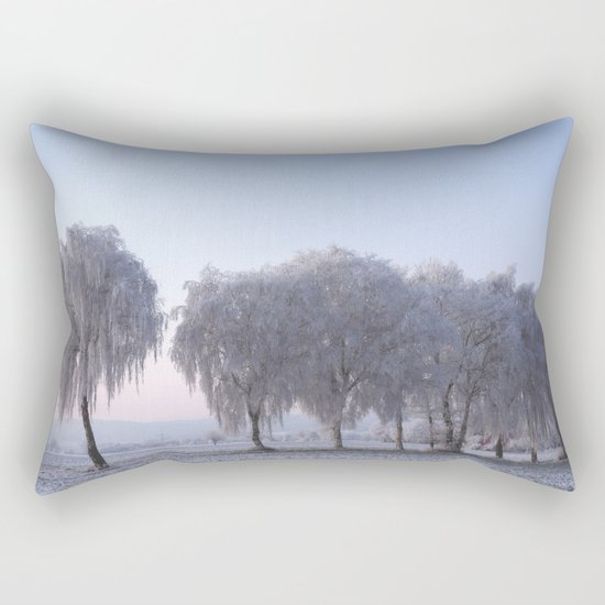 Winter dreams with a birch tree Rectangular Pillow