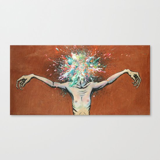 The Vulnerability Evoked in Failing to Capture the Mind's Ceaselessly Combusting Ephemera Canvas Print