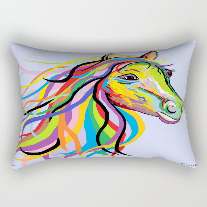 Horse of a Different Color Rectangular Pillow