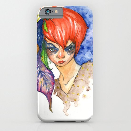 red head and feathers iPhone & iPod Case