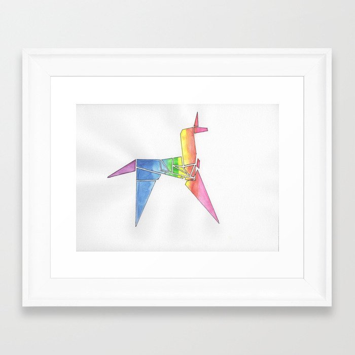 Origami Unicorn - Blade Runner Framed Art Print