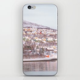 Houses of Tromsø Photo | Winter Snow Landscape in Norway Art Print | Arctic Travel Photography iPhone Skin