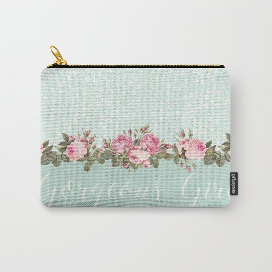 Aqua Cottage Carry-All Pouch